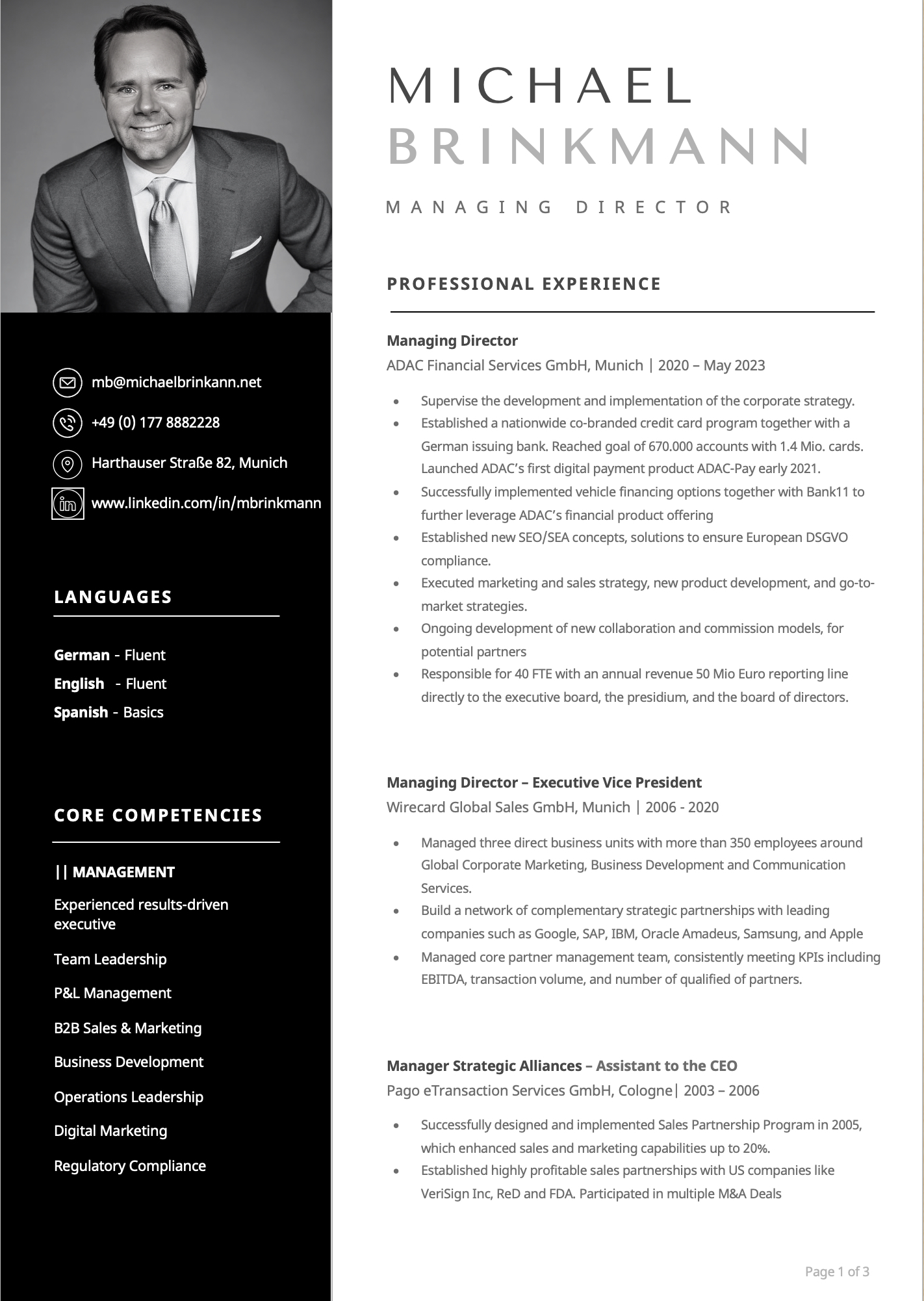 CV English