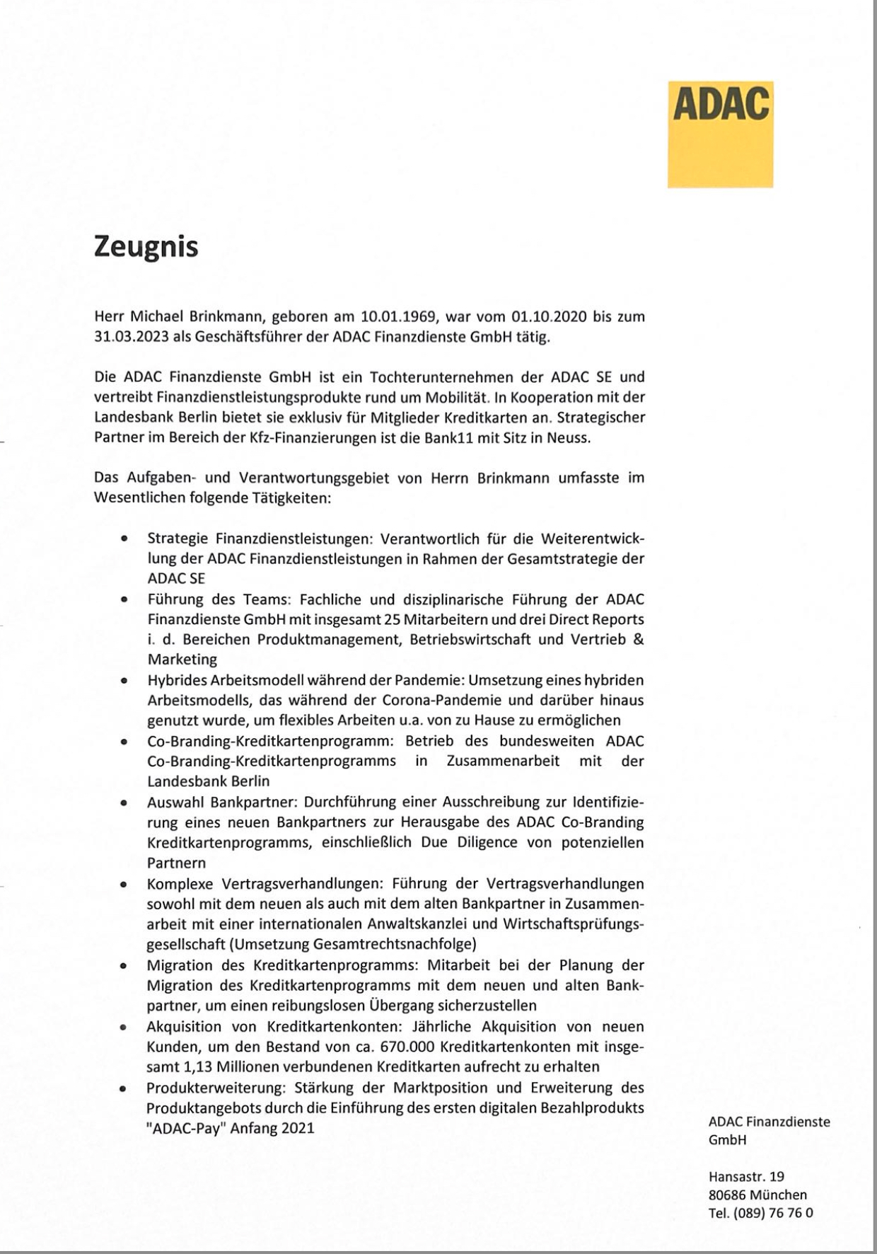 CV English
